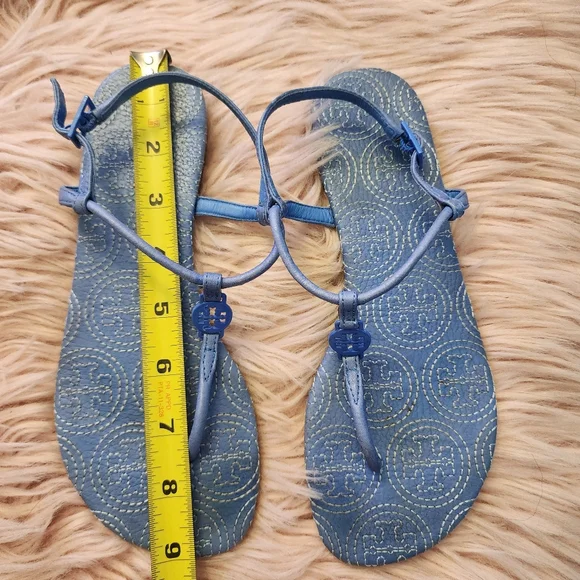 Tory Burch ocean breeze Emmy Thong flat sandal embroidered Sz 6
